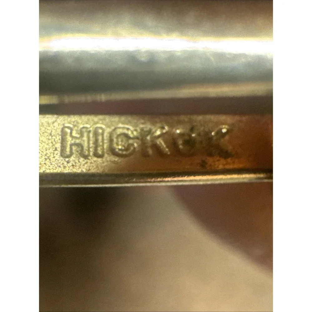 Vintage Hickok Canada Goldtone Rhinestone Cufflinks‎